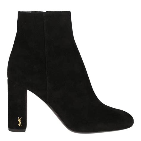 ysl lou black suede boot|saint laurent leather ankle boots.